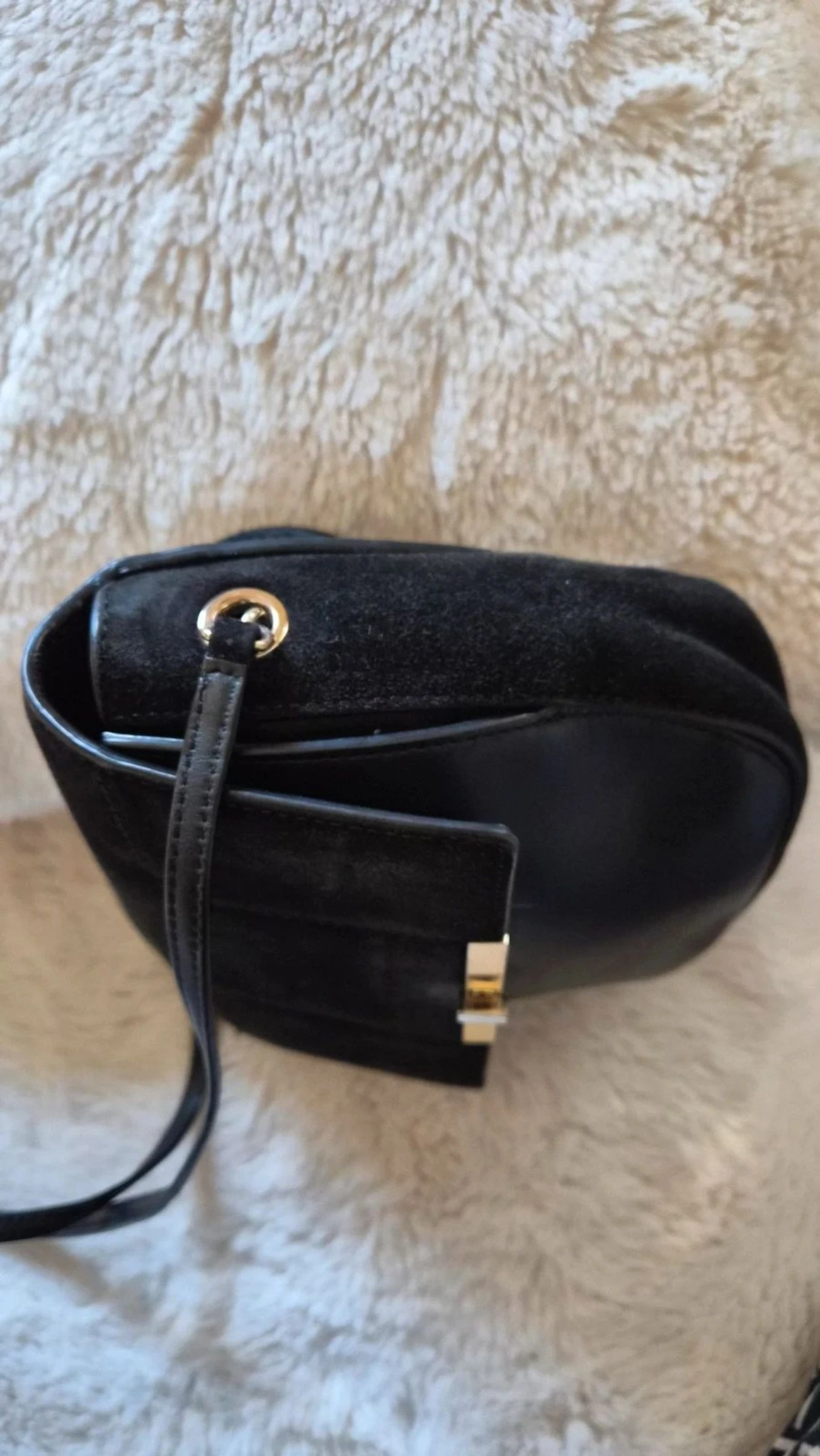 Saco Claudie Pierlot Couro e camurça preto 21x21cm TBE – photo 4